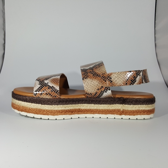 NR Rapisardi Two Band Snakeprint Platform Sandal - Picture 4 of 4